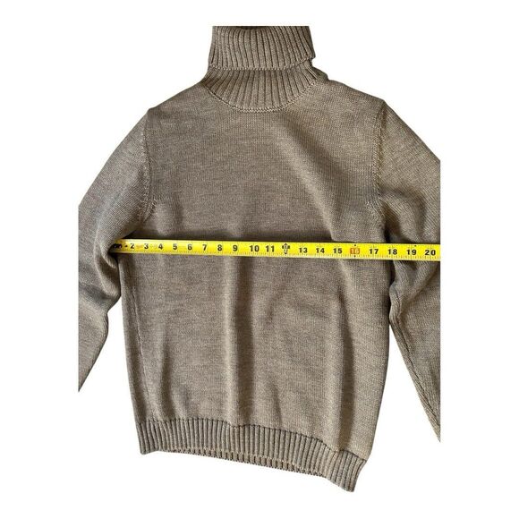 Zanone Men's Wool Turtleneck Neck Mid Gauge Ribbed Knit Brown Small 48 | Slowear - Picture 5 of 10